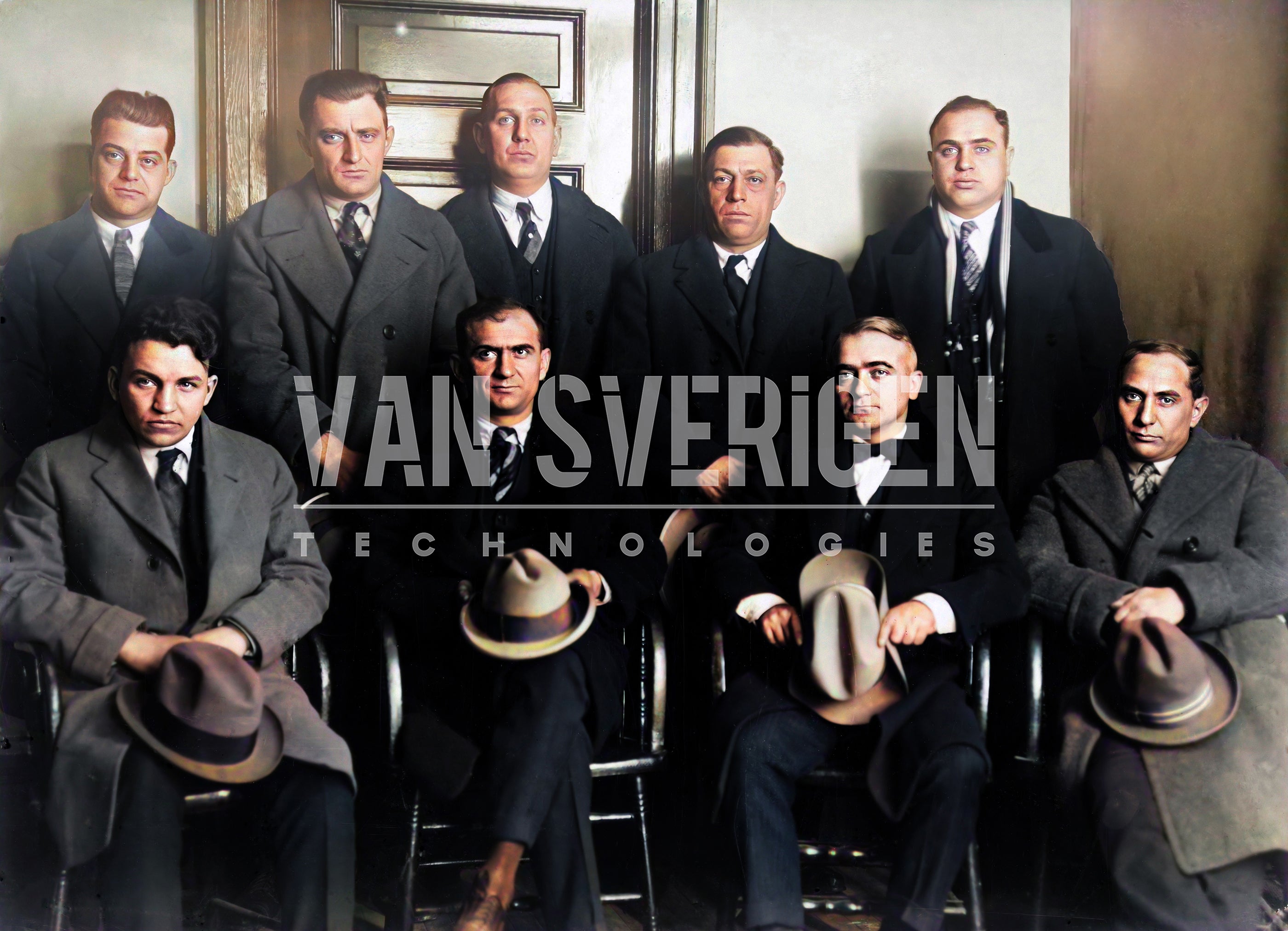 Al Capone and other gangsters COLORIZED Digital Art (Download) – Van ...